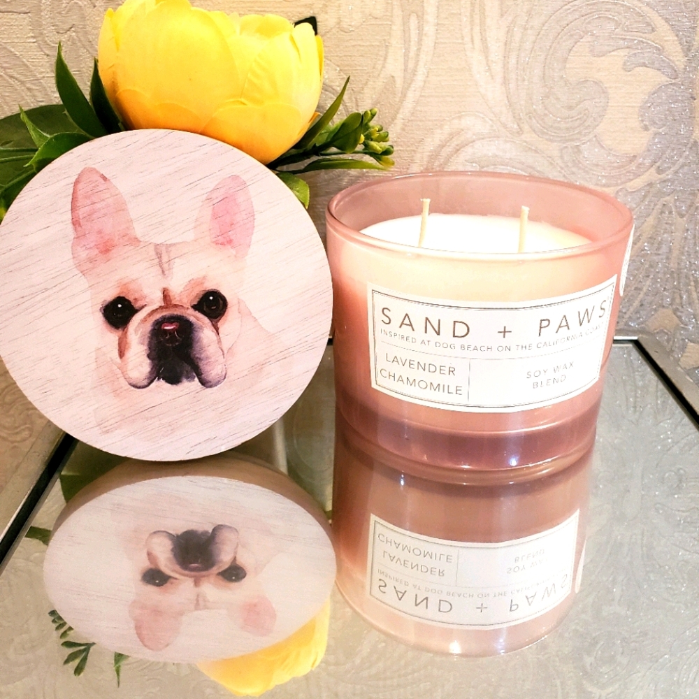 Sand + Paws Frenchie Soy Candle 🌸